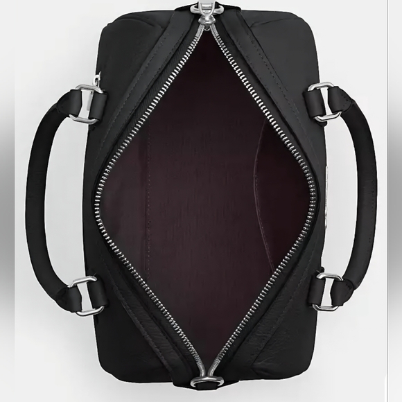 Coach Rowan Pebbled Leather Satchel In Black NWOT - Picture 8 of 11